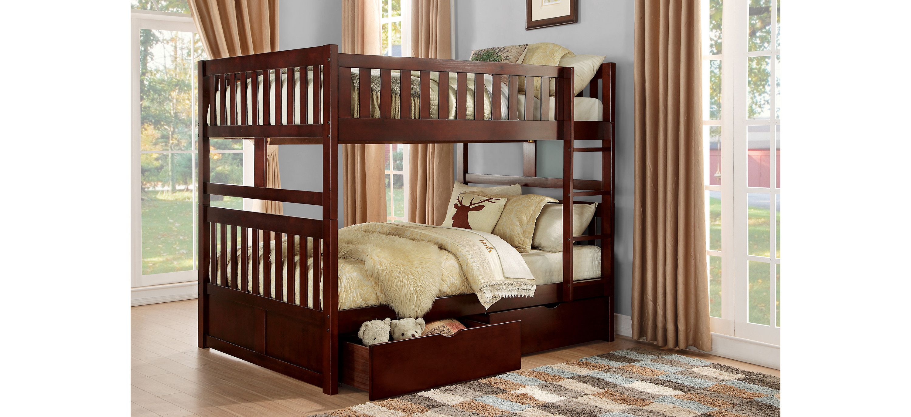 Shannon Full Over Full Bunk Bed w/ Storage
