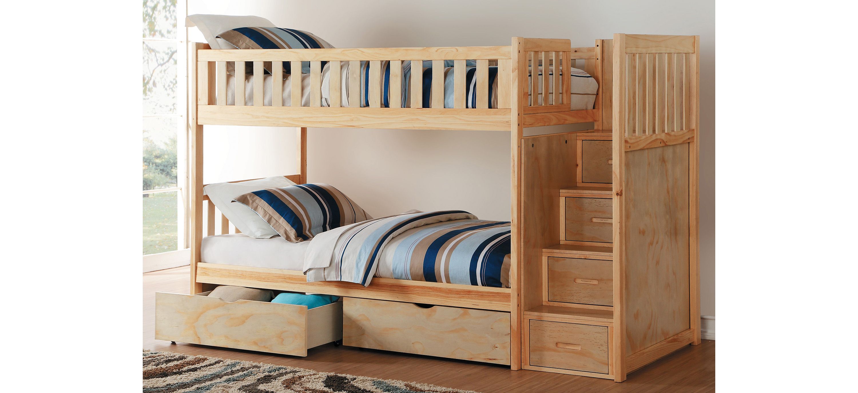 Carissa Bunk Bed with Storage & Staircase