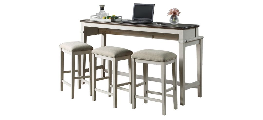 Asher 4-pc Counter-Height Dining Set W/ Usb Port And Power Outlet