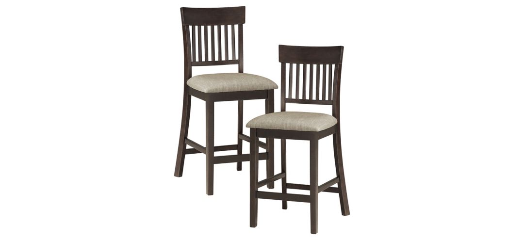 Counter Height Dining Chair With Slat Back (Set of 2)