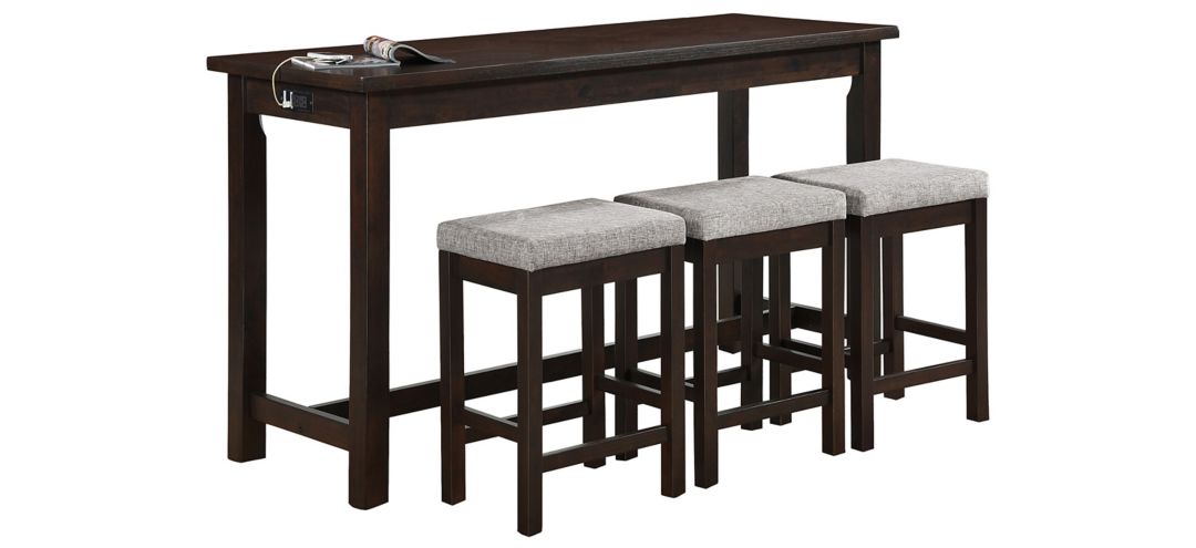 Holders 4-pc Counter-Height Dining Set W/ Usb Port And Power Outlet