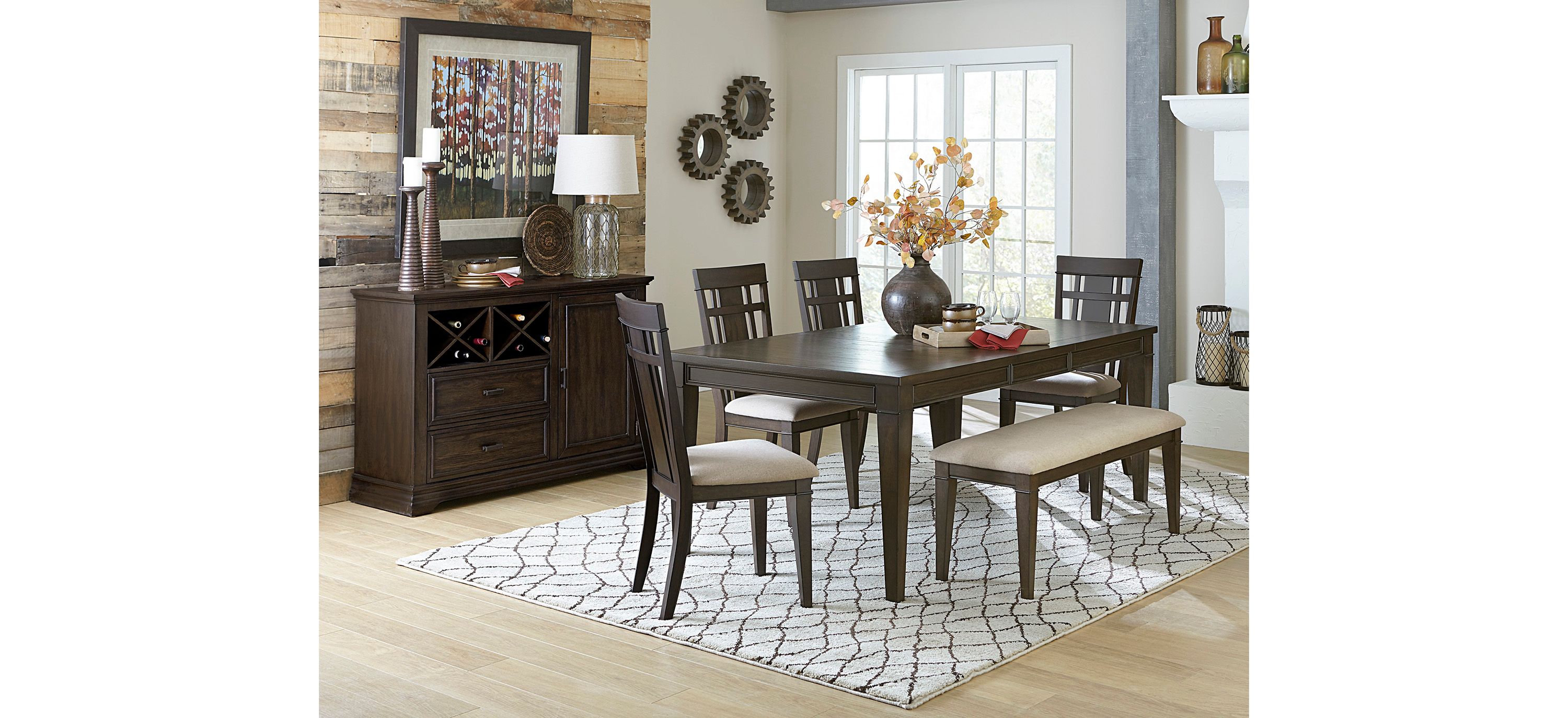 Becher 6-pc. Dining Set with Bench