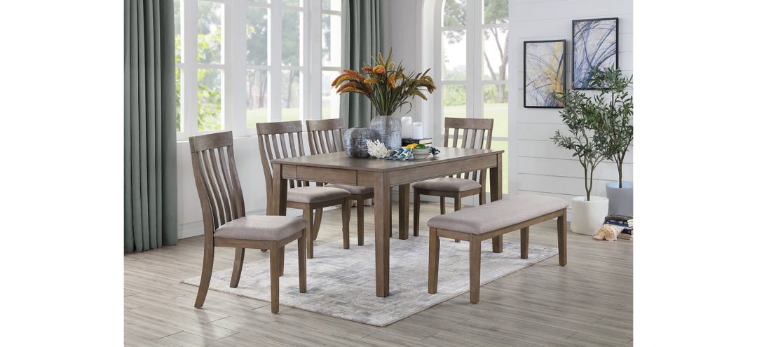 Brim 6-pc Dining Room Set With Bench