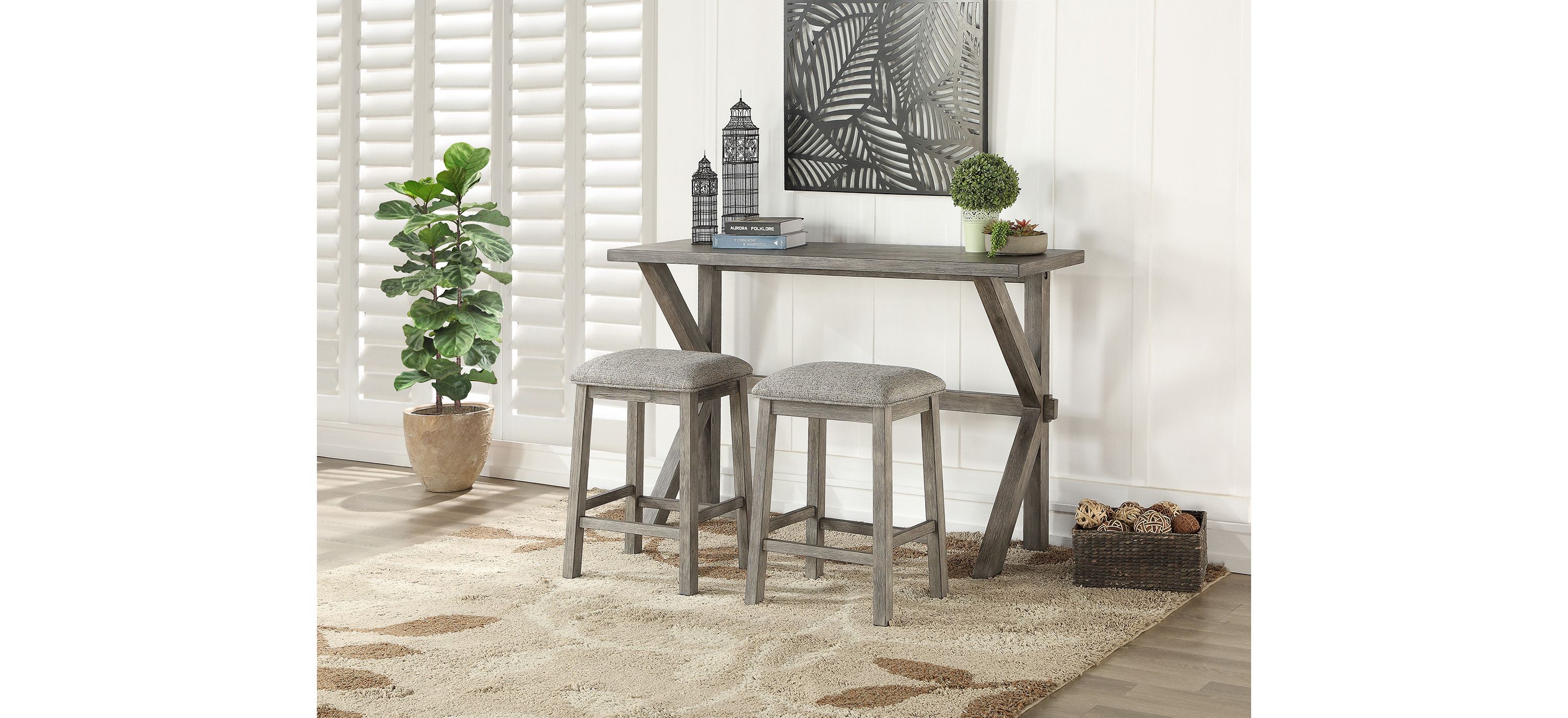 Armhurst 3-pc. Counter Height Dining Set