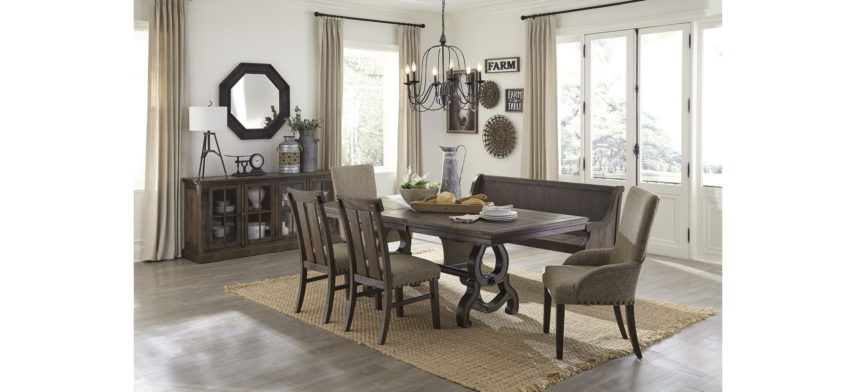 Baldwyn 6-pc Dining Set with Bench