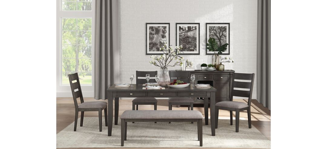 Brindle 6-pc Dining Room Set With Bench