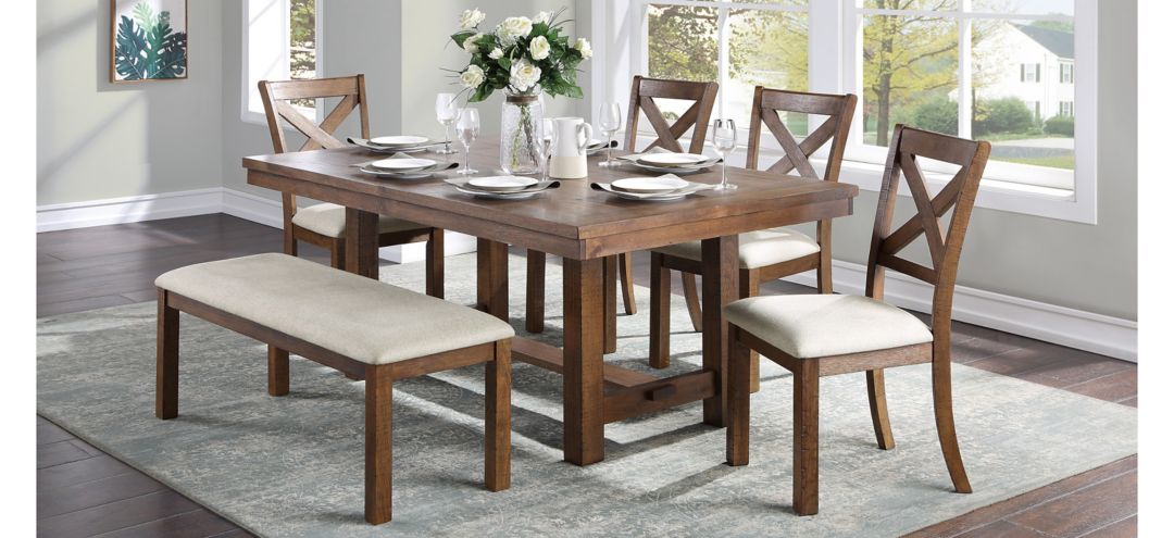 798198460 Levittown 6-pc Dining Set W/ Bench sku 798198460