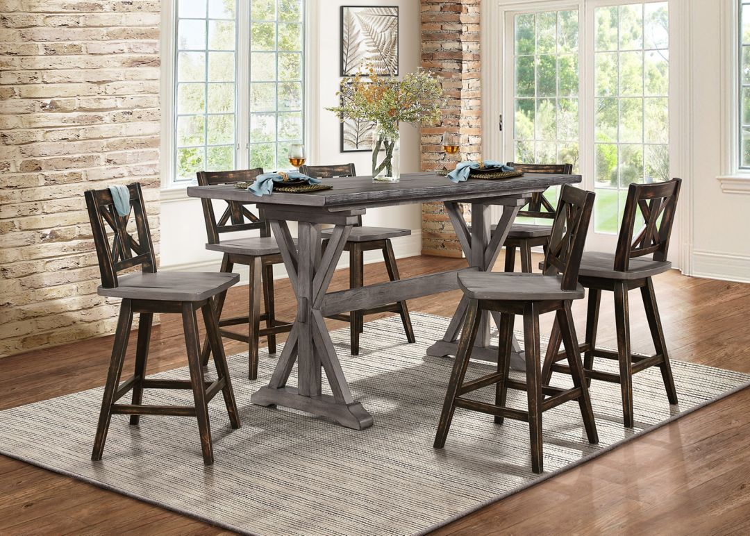 799156020 Trouvaille 7-pc Counter Height Dining Set sku 799156020