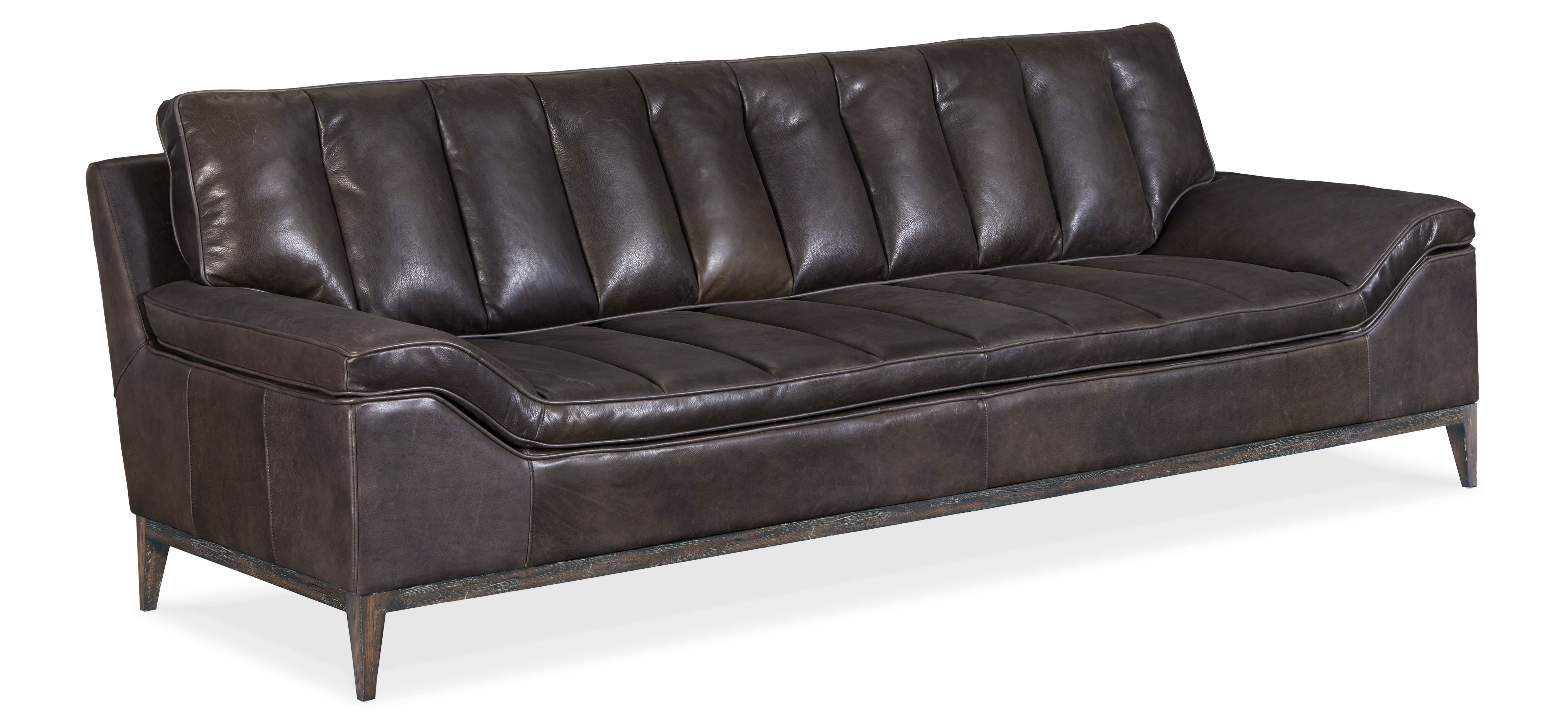 Kandor Leather Stationary Sofa