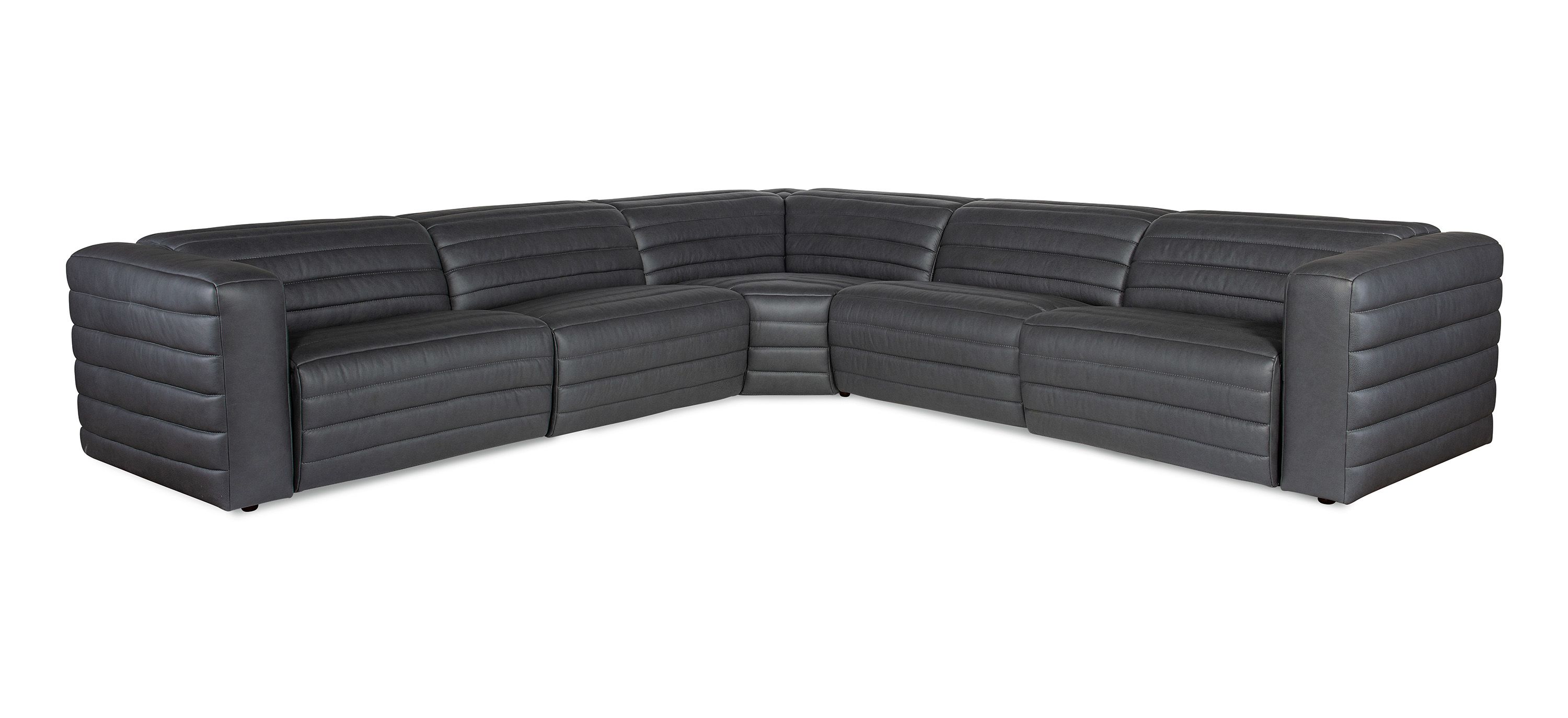 Chatelain 5-Piece Power Headrest Sectional with 2 Power Recliners
