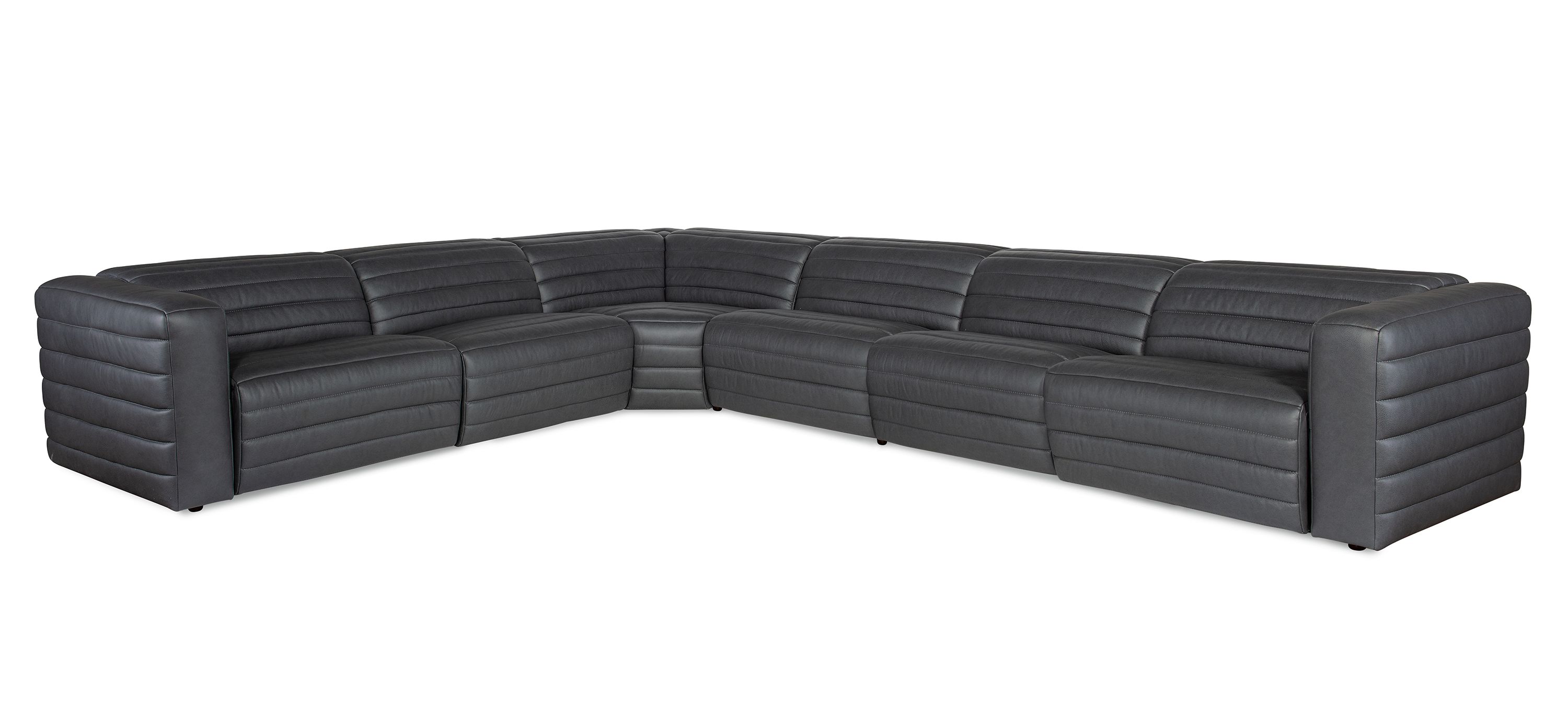 Chatelain 6-Piece Power Headrest Sectional with 2 Power Recliners