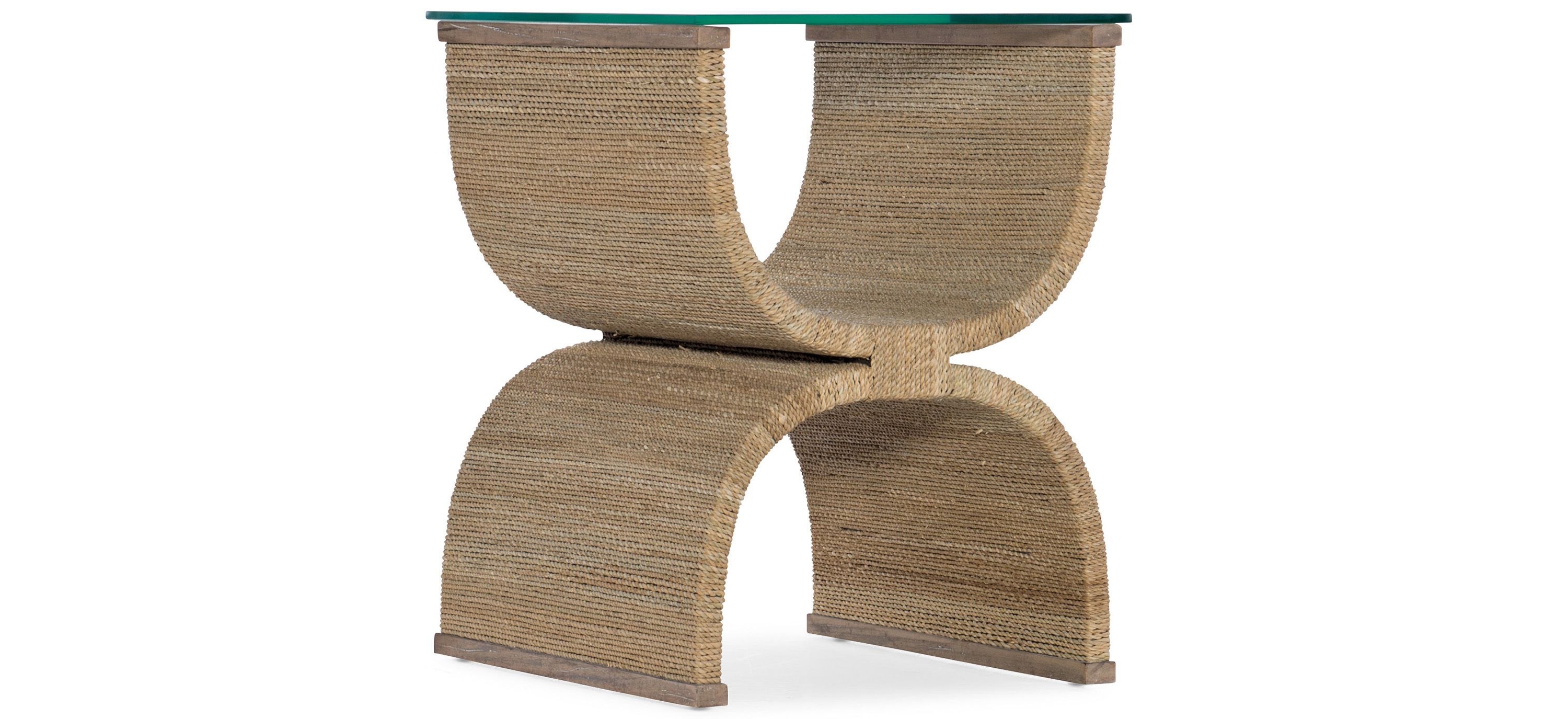 Melange Lenny Woven End Table