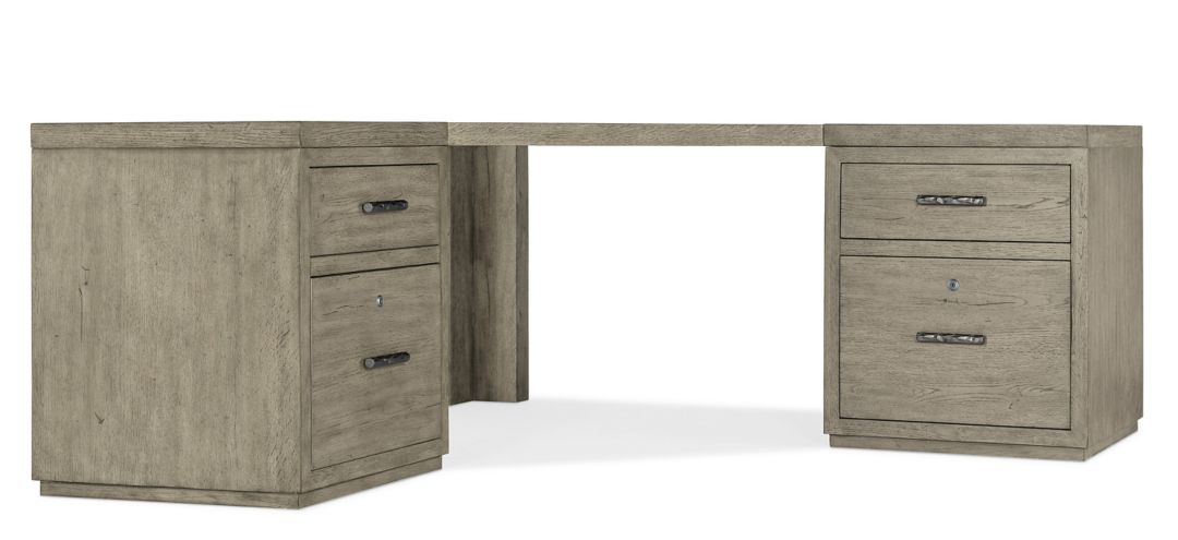 Linville Falls Corner Desk w/ Two Files