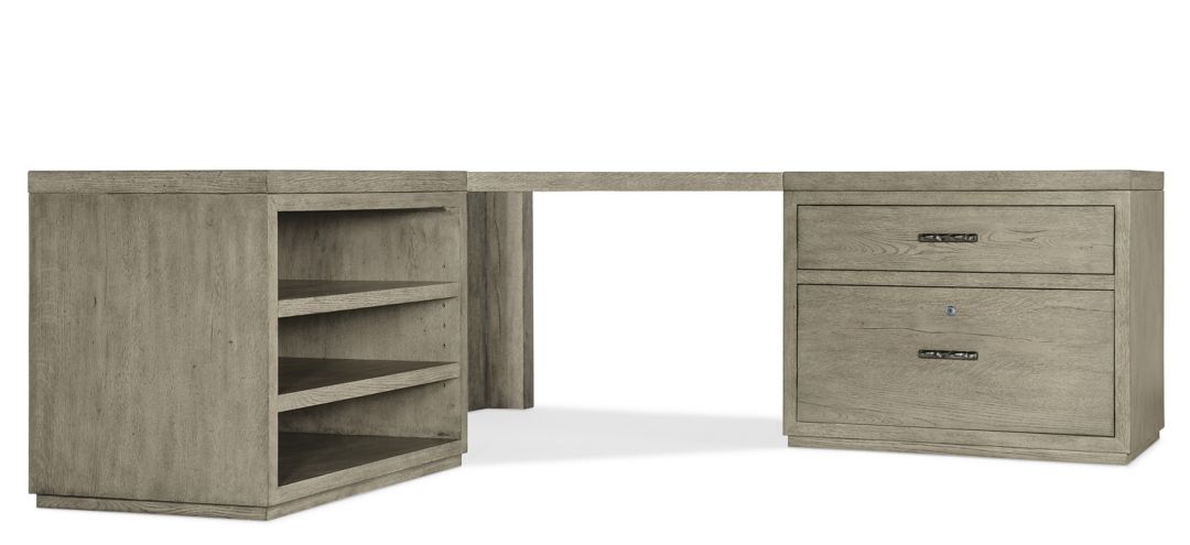 Linville Falls Corner Desk w/ Lateral File and Shelves