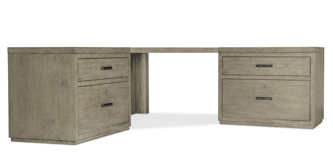 Linville Falls Corner Desk w/ Two Lateral Files