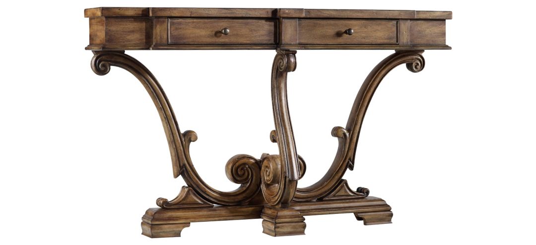 Sanctuary Two Drawer Rectangular Thin Console Table