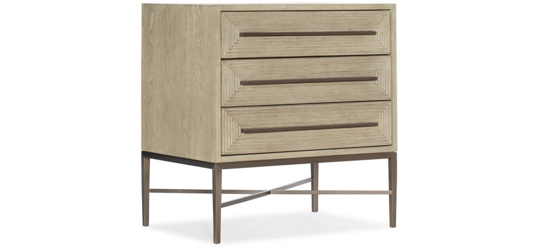 Cascade Three-Drawer Nightstand