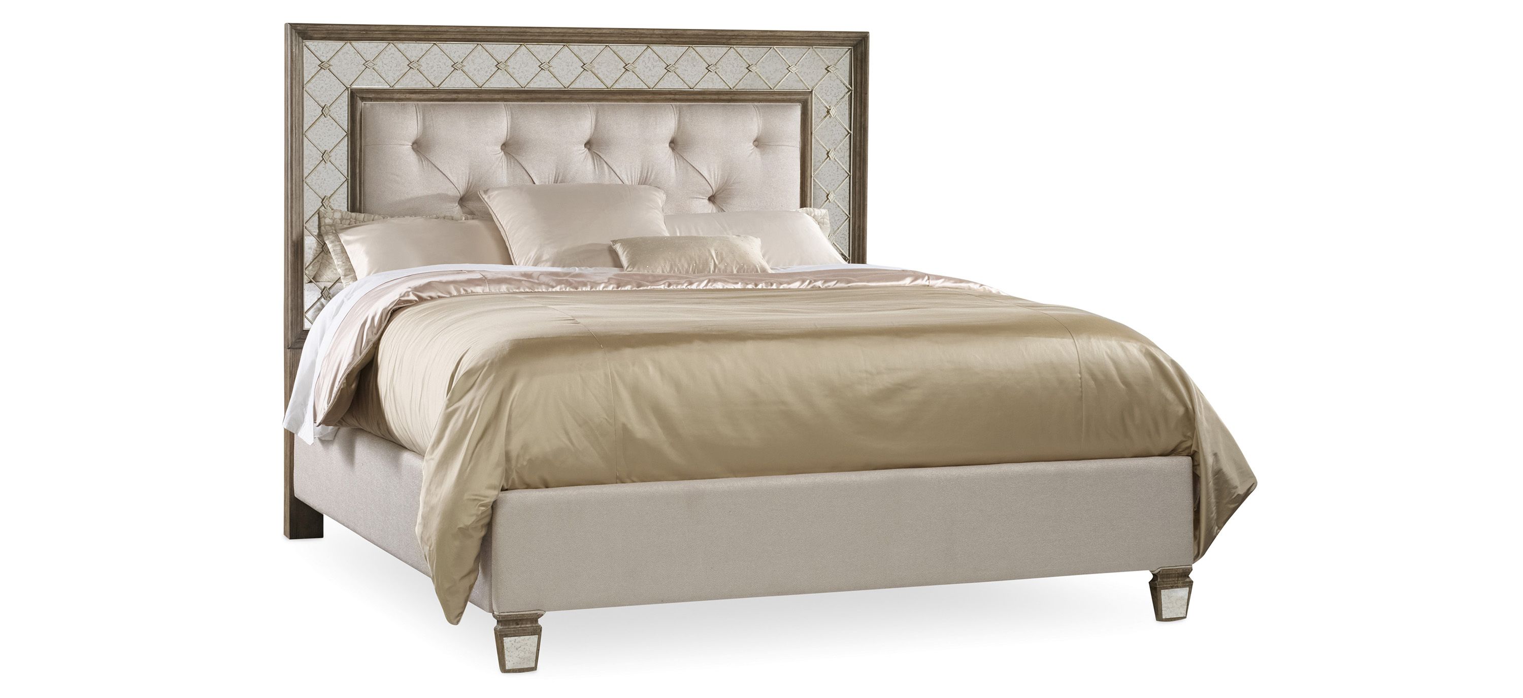 Sanctuary Mirrored Upholstered Bed
