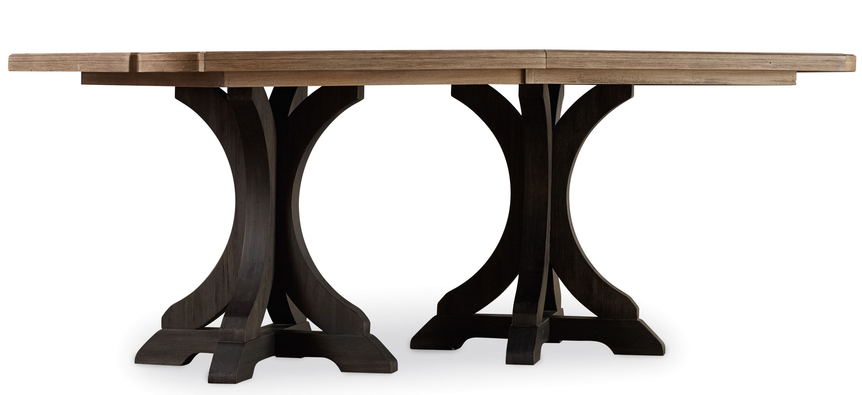 Corsica Rectangular Pedestal Dining Table with Two Leaves