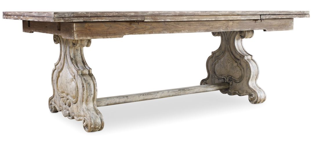 Chatelet Refectory Rectangular Trestle Dining Table with Two Leaves