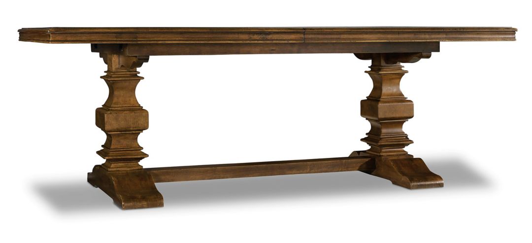 Archivist Rectangular Trestle Table with Two Leaves