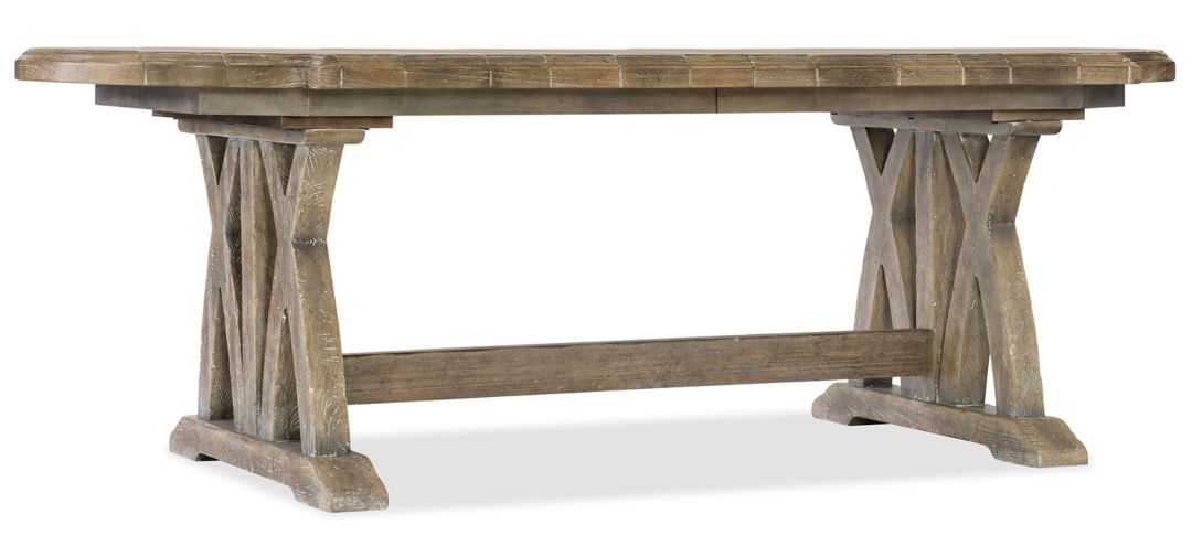 Boheme Colibri Rectangular Trestle Dining Table with Leaf