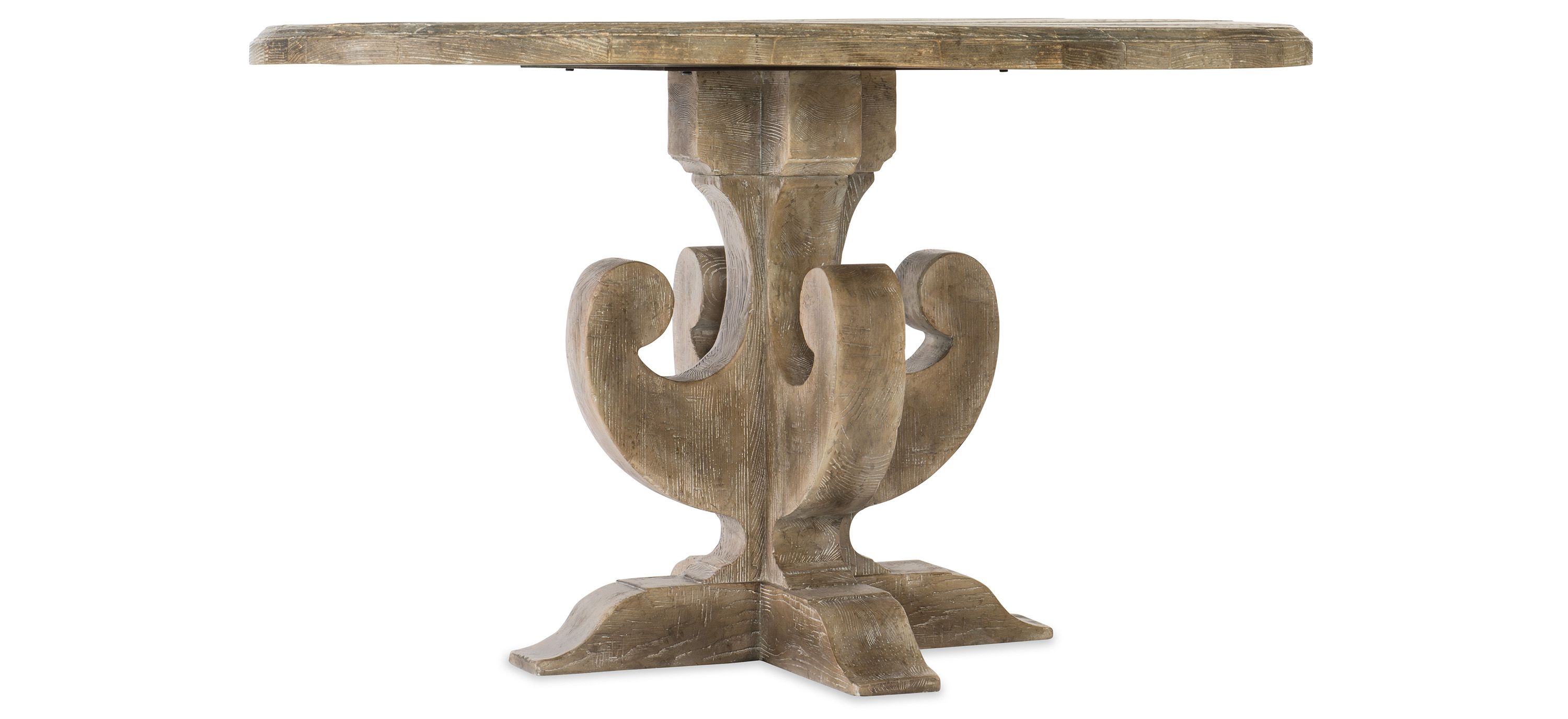 Boheme Ascension 48in Adjustable-Height Wood Round Dining Table