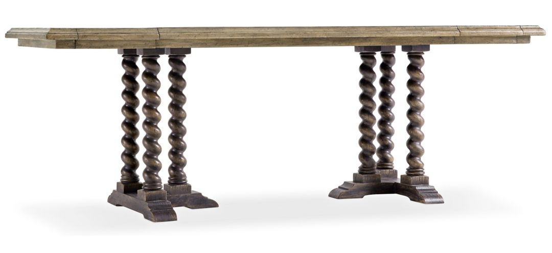 La Grange Rectangular Adjustable-Height Dining Table with Two Leaves