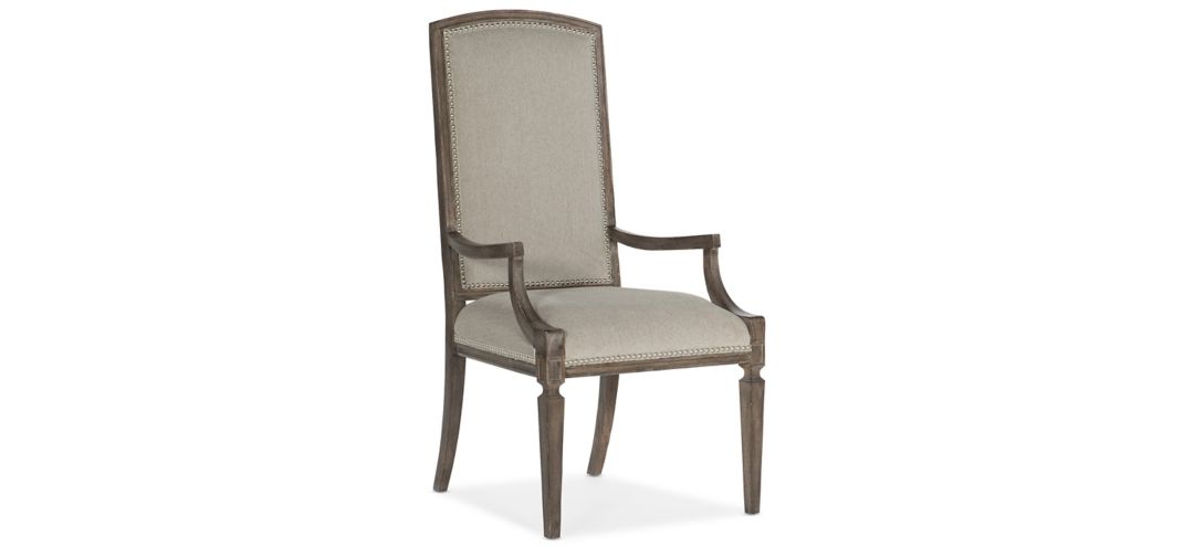 Woodlands Arched Upholstered Arm Chair - Set of 2