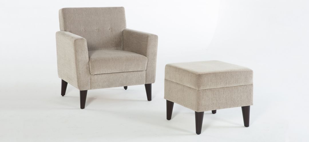 Theo Accent Chair & Ottoman