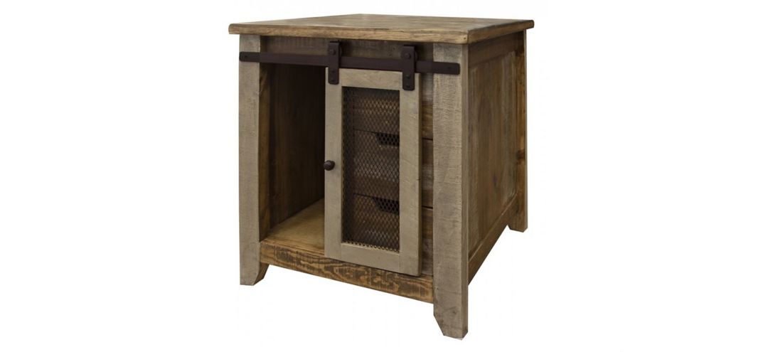 IFD9661END Antique Square Side Table sku IFD9661END