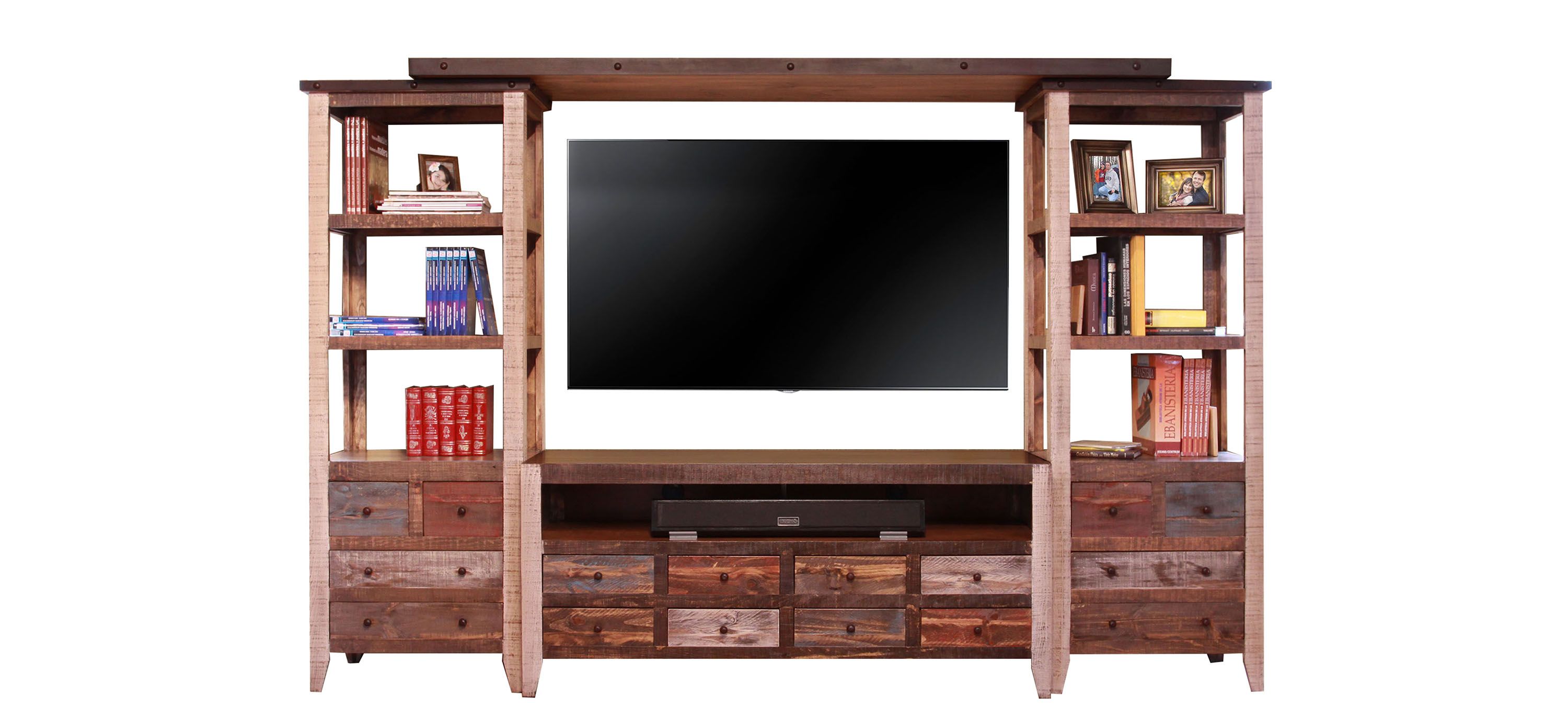 Antique 4-pc. Entertainment Center w/ 68