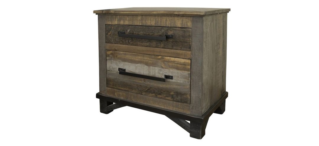 Loft Brown 2 Drawer Nightstand