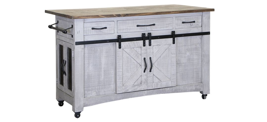 Pueblo 3 Drawers and 6 Doors Kitchen Island