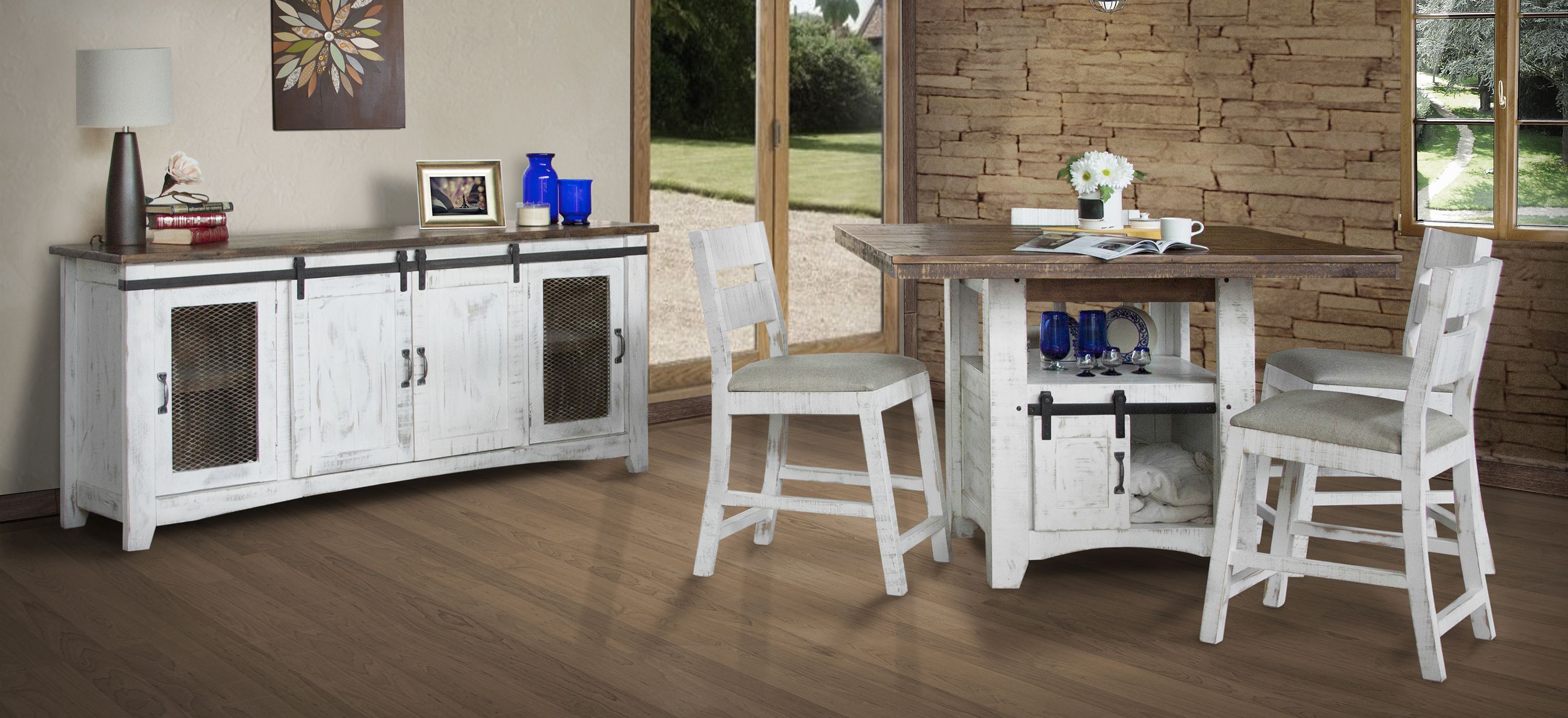 Pueblo Counter-Height 5-pc. Dining Set w/ Storage