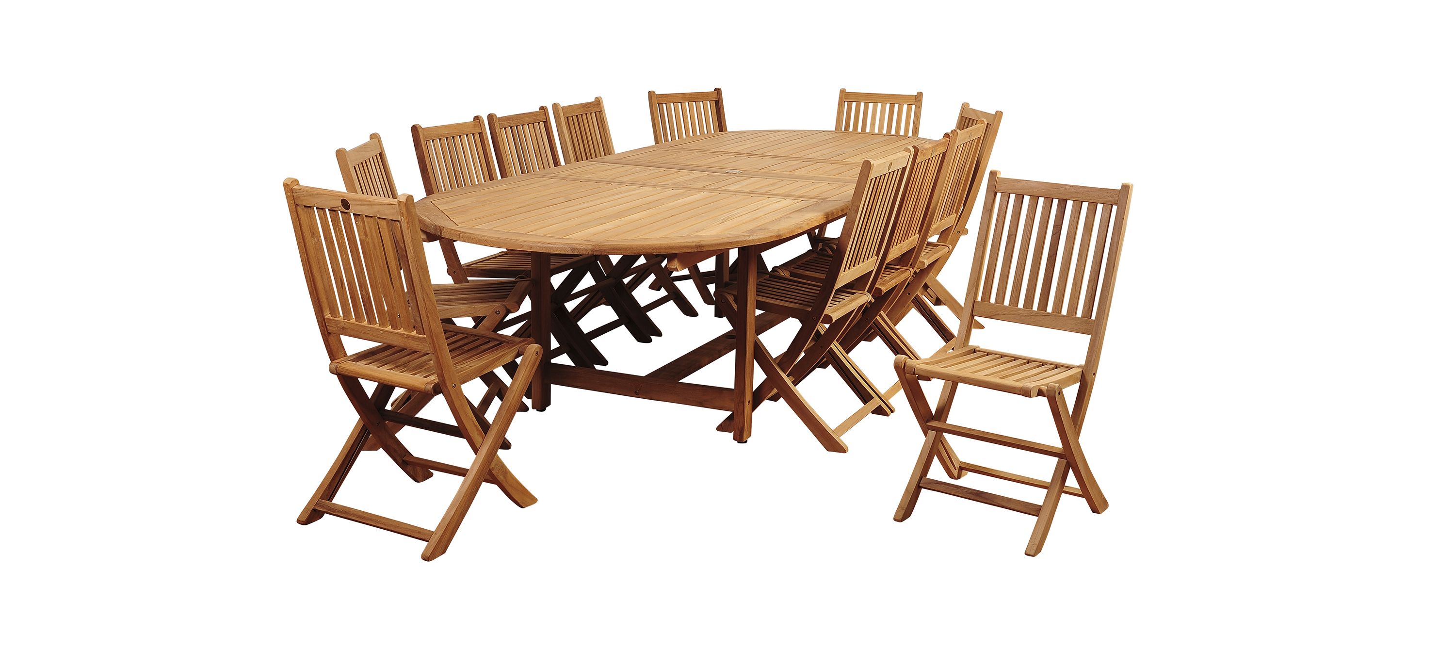 Campos 13-pc Oval Extendable Patio Dinig Table Set