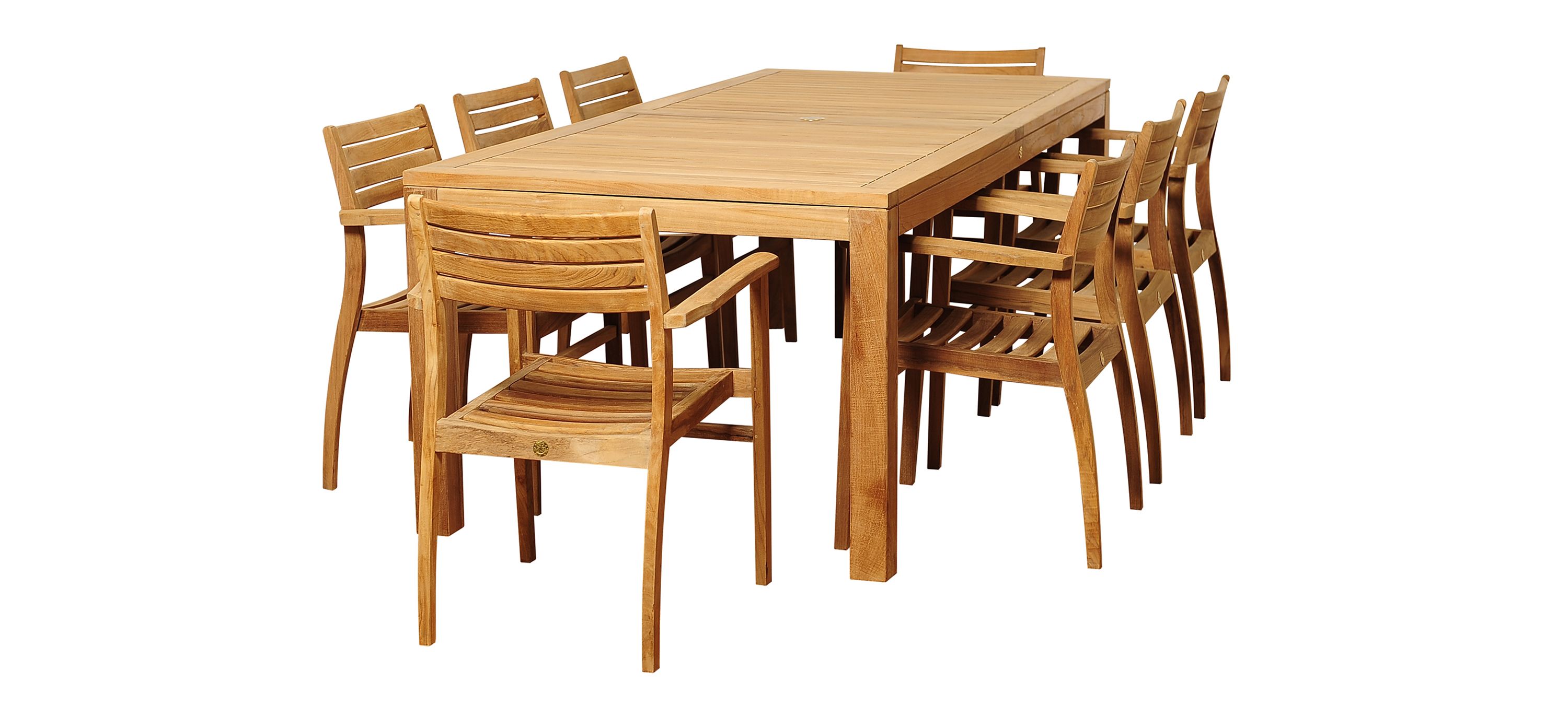 Campos 9-pc Rectangular Patio Dining Table Set