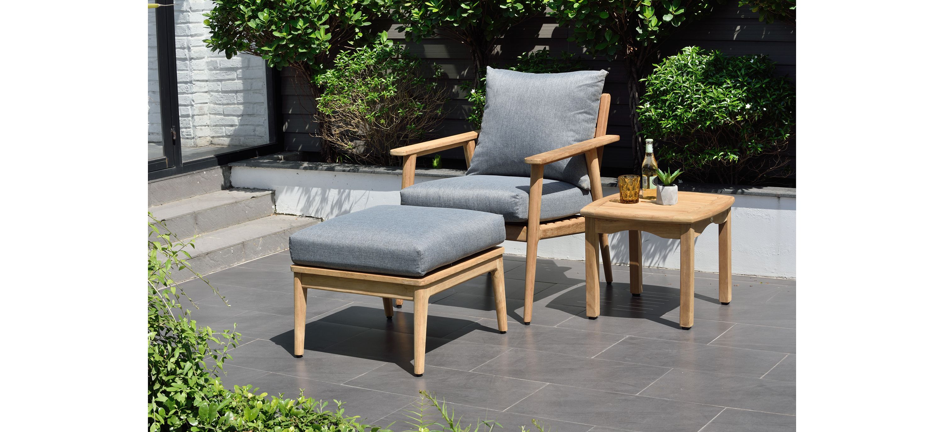 Rhodes Outdoor 3-Piece Seating Set