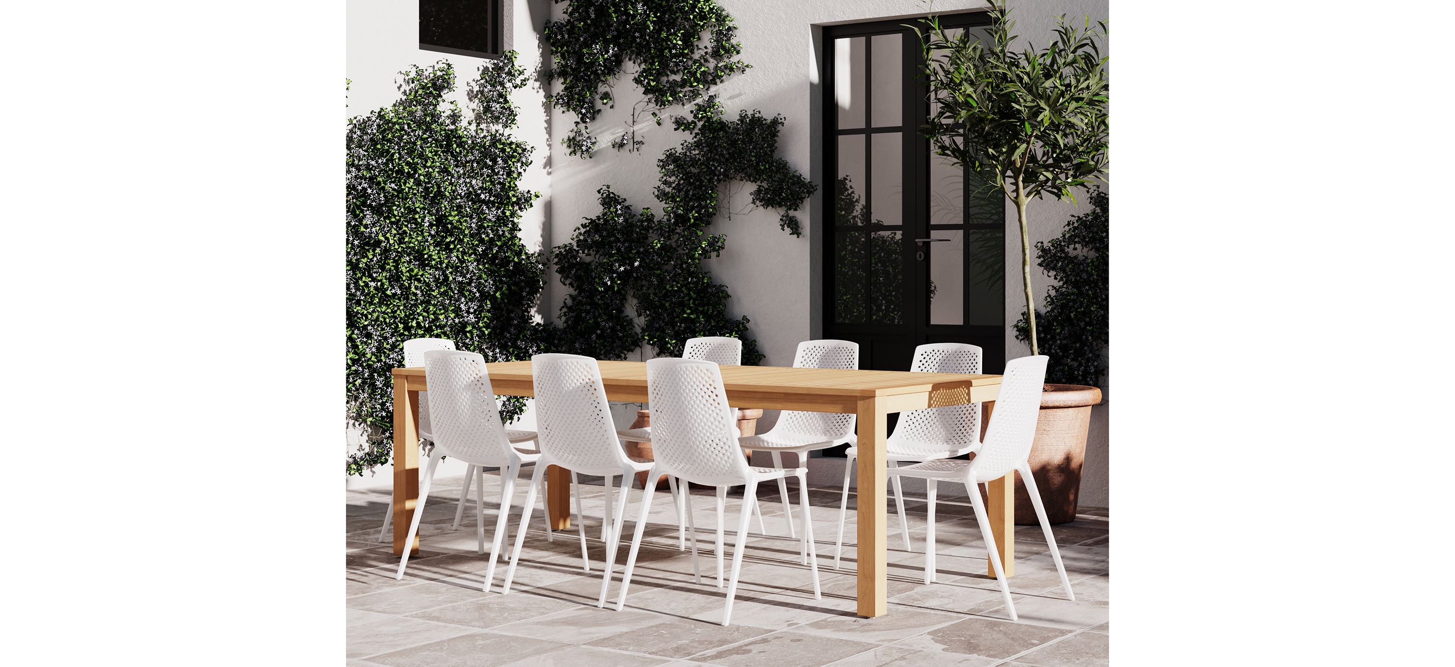 Clair 9-pc Rectangular Patio Dinig Table Set