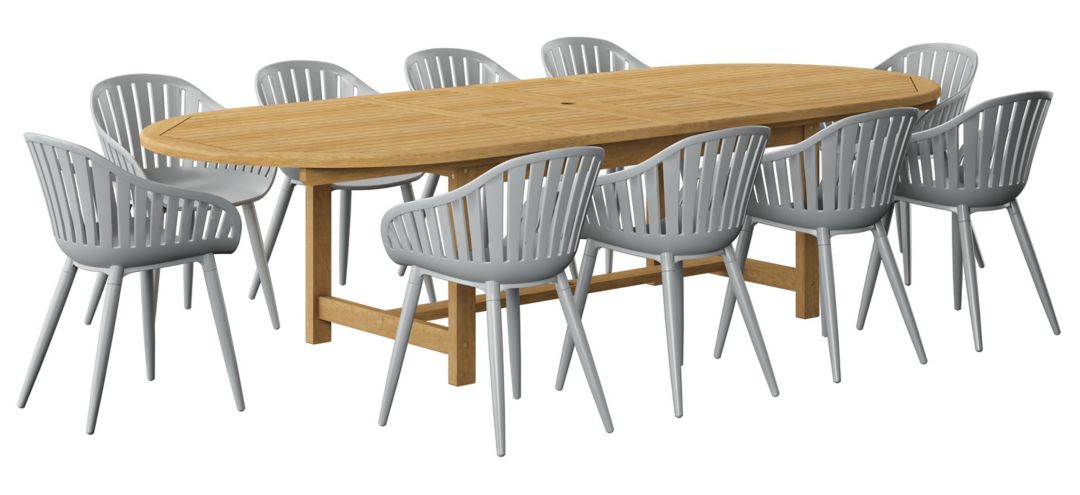 Amazonia 11-pc. Outdoor Oval Patio Dining Set