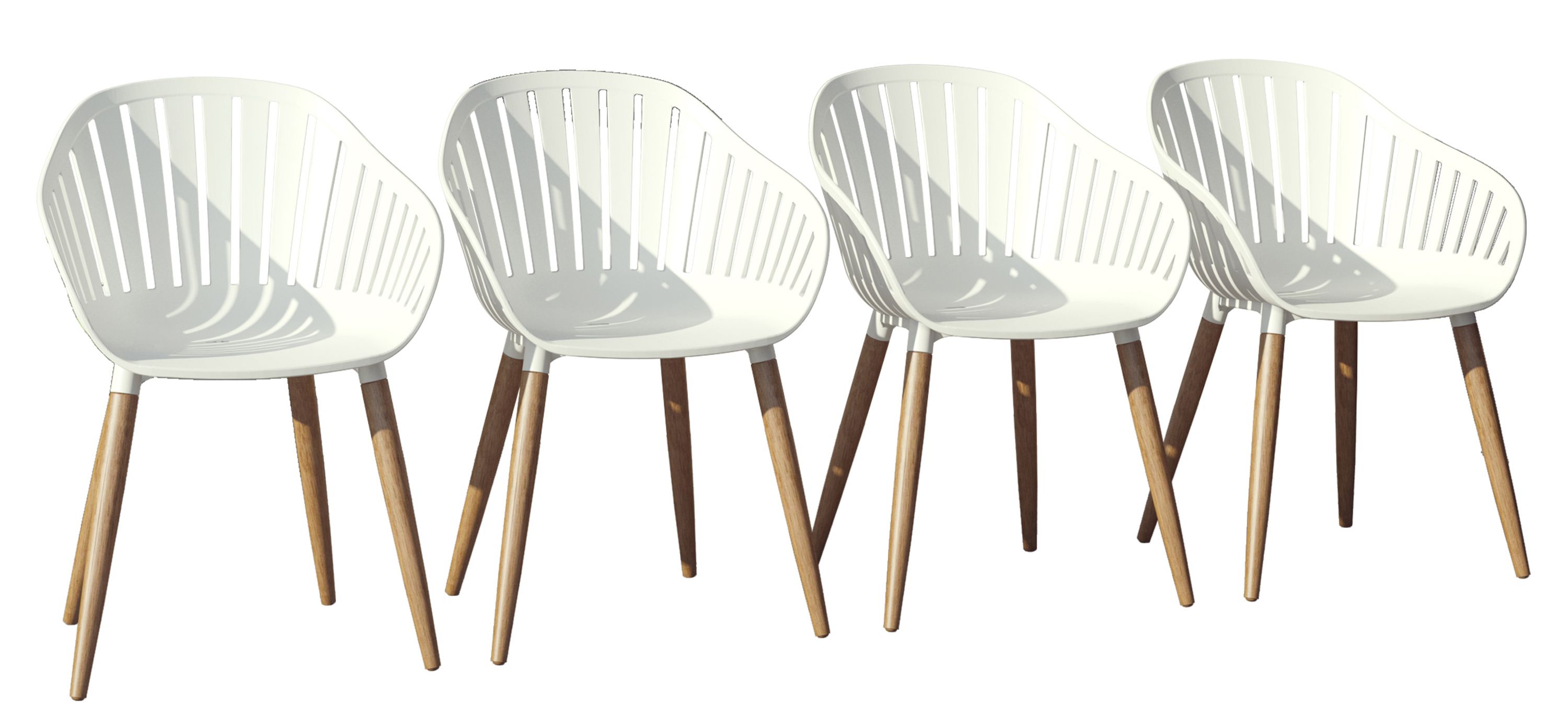 Amazonia Outdoor Eucalyptus Dining Chair - Set of 4