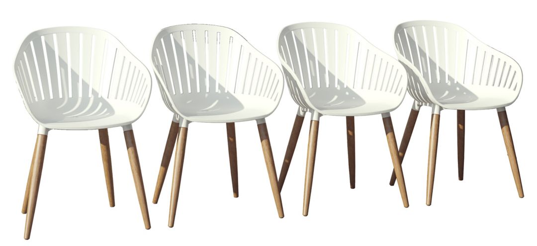 Amazonia Outdoor Eucalyptus Dining Chair - Set of 4