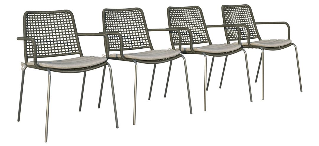 294125800 Amazonia Outdoor 4-pc. Rope Steel Chairs sku 294125800