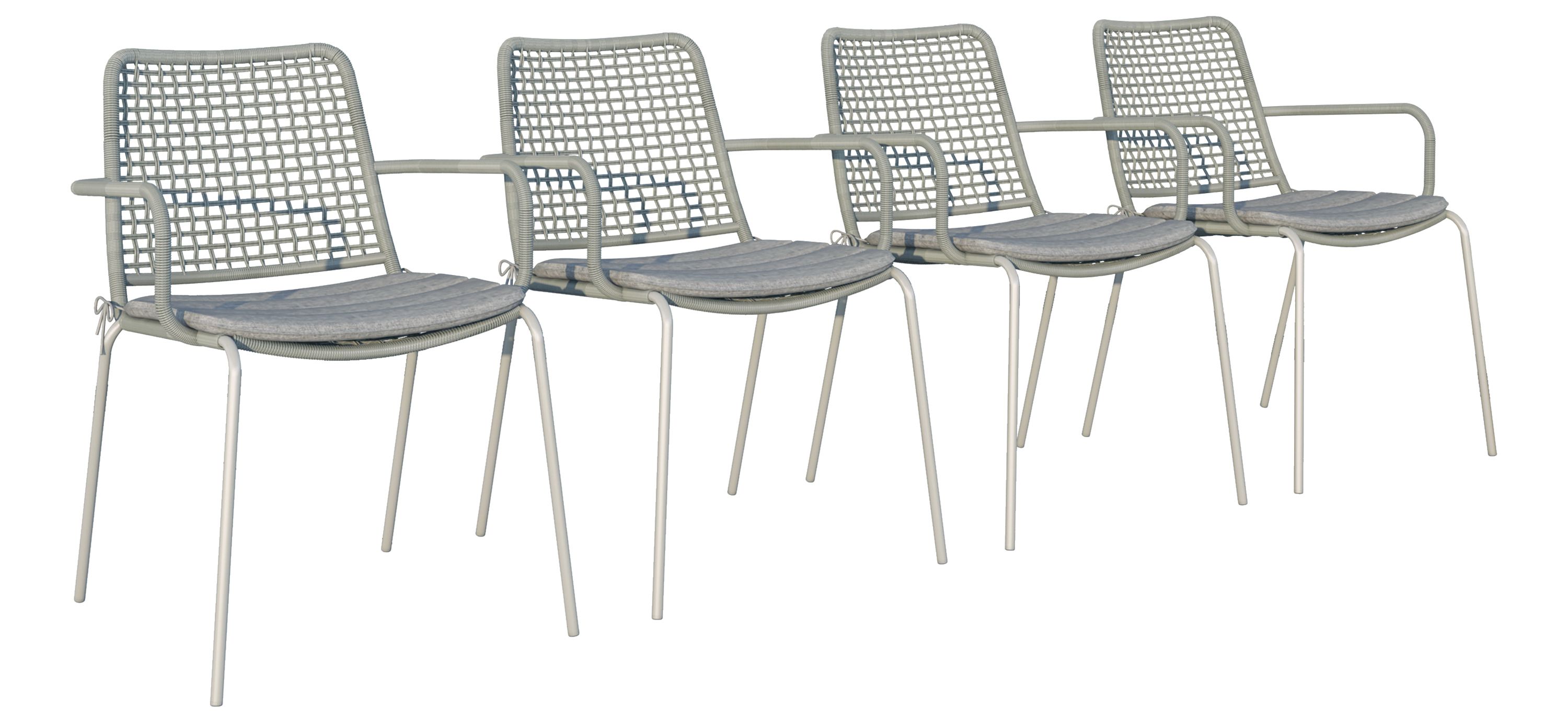 Amazonia Outdoor 4-pc. Rope Steel Chairs