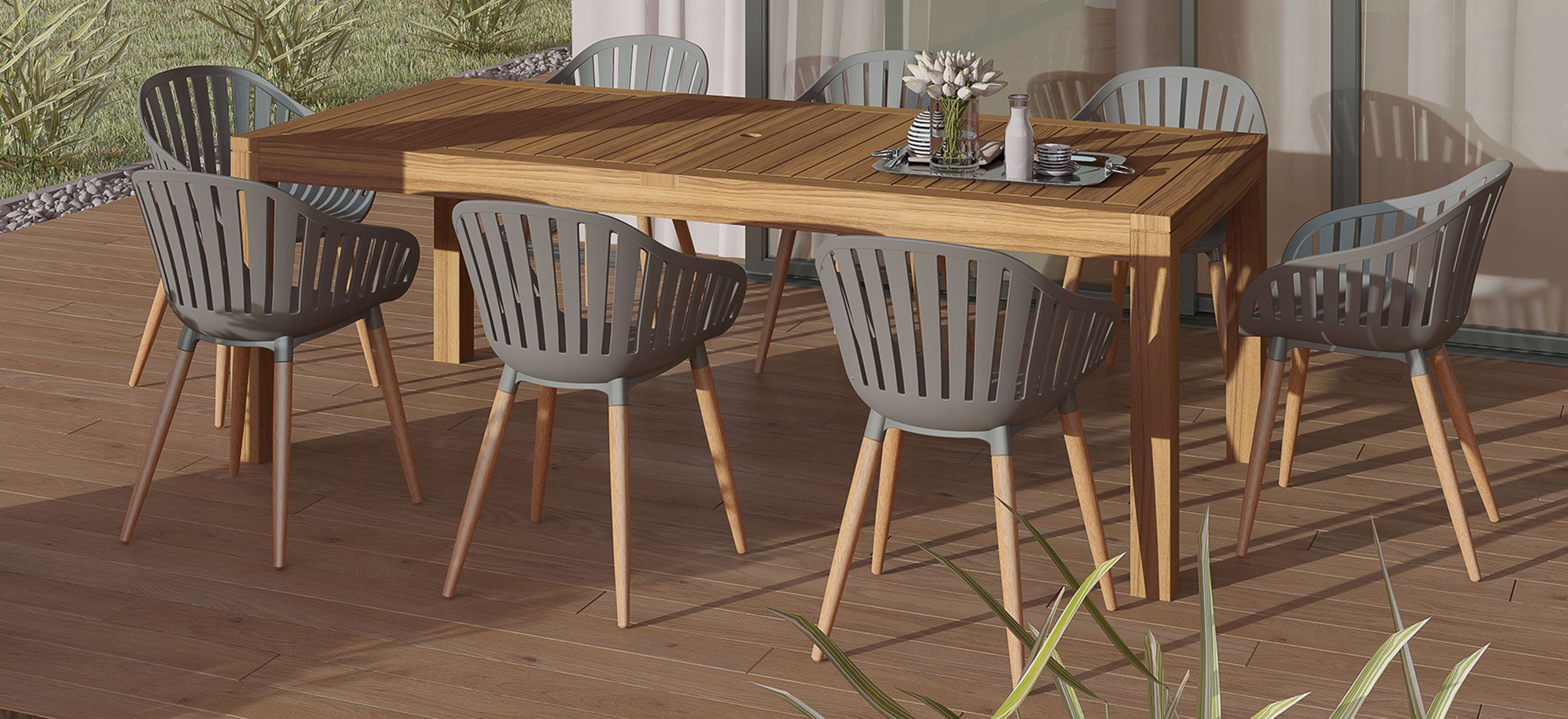 Amazonia Outdoor 9-pc. Rectangular Patio Dining Table Set