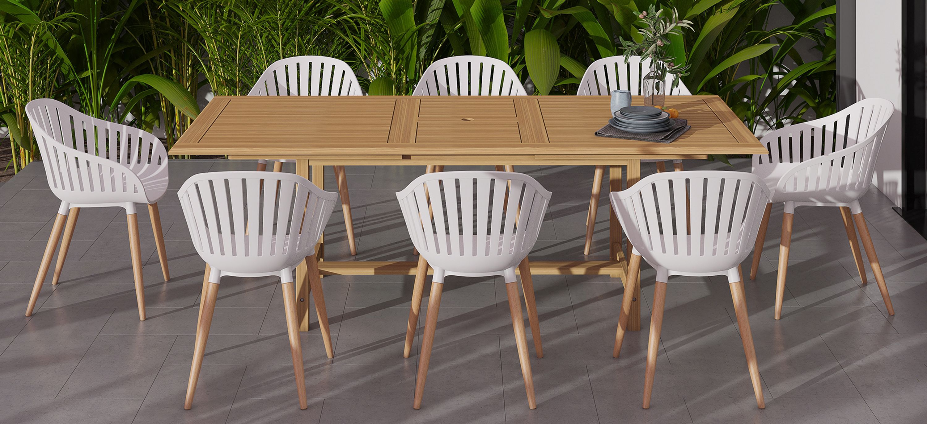 Amazonia  Outdoor 9-pc. Rectangular Patio Dining Table Set