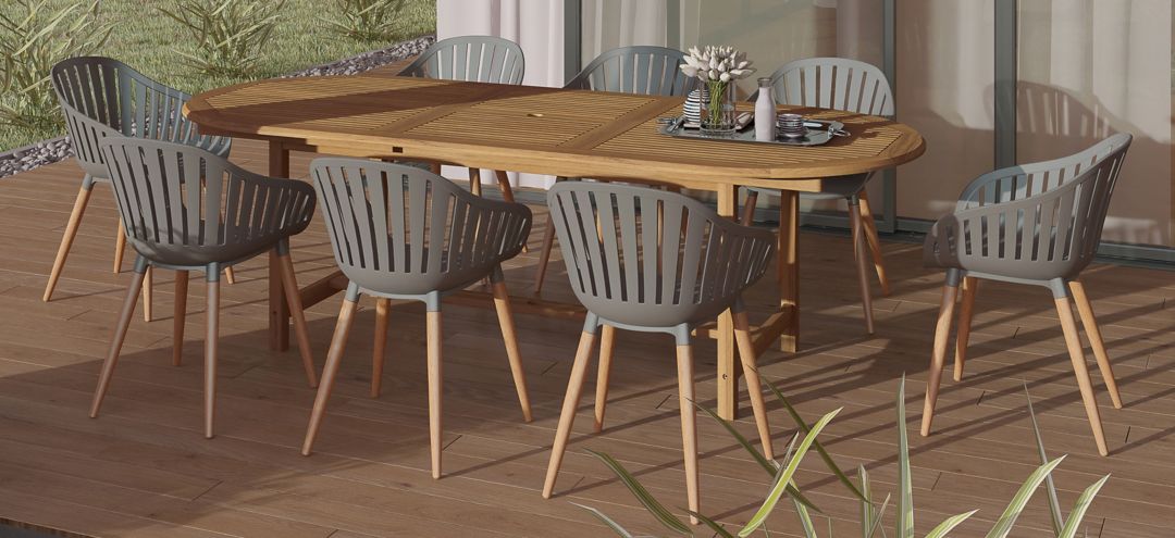 298125830 Amazonia  Outdoor 9-pc. Oval Patio Dining Table Se sku 298125830
