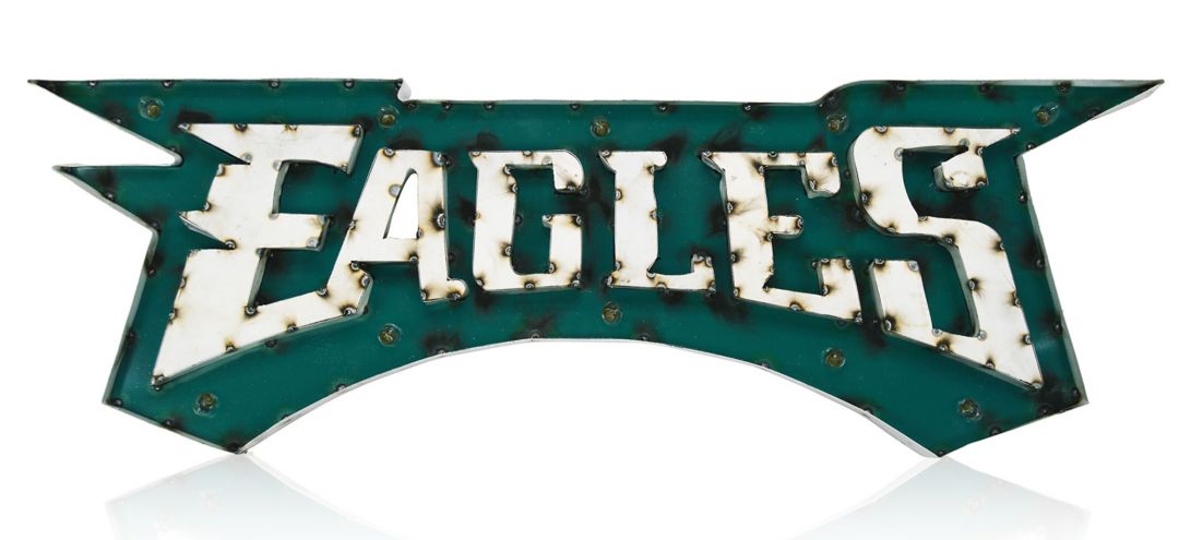 NFL Lighted Recycled Metal Sign