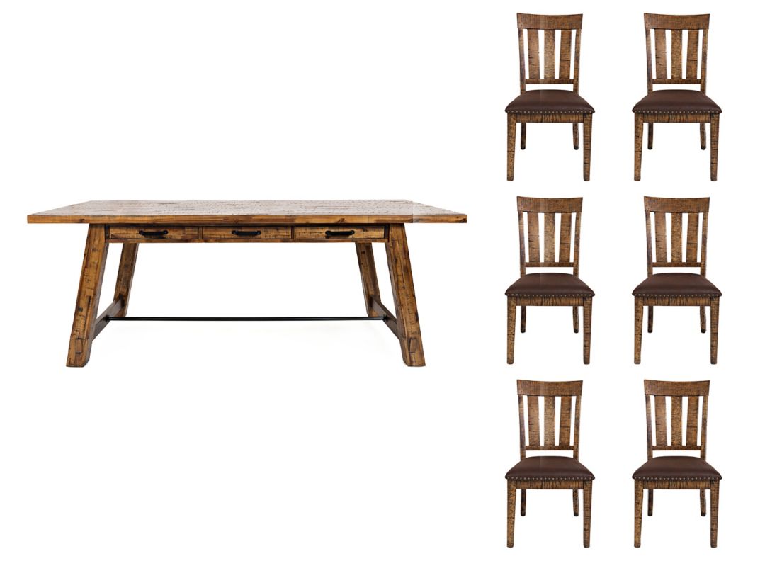 Cannon Valley 7-pc. Trestle Dining Set