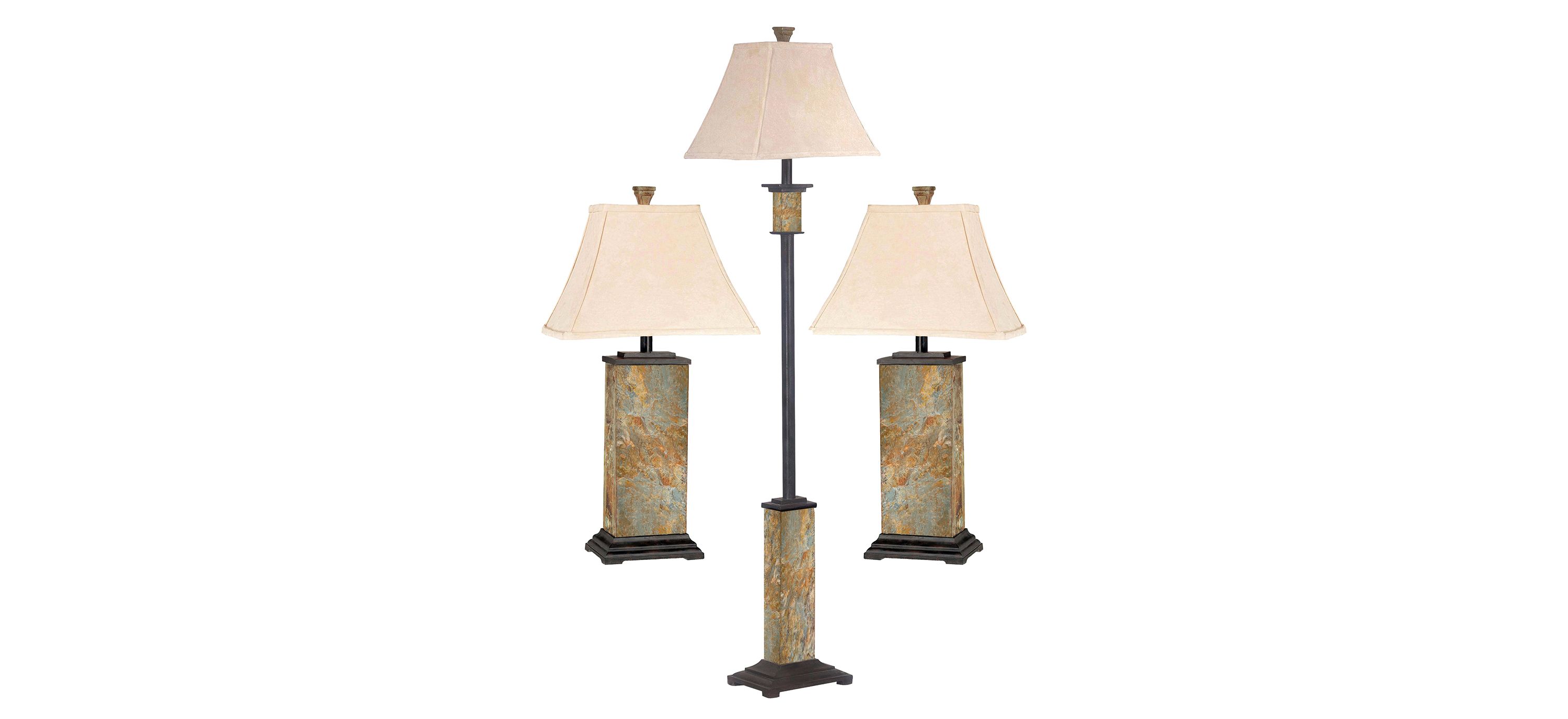 Bennington Floor and Table Lamp Set